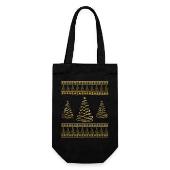 Sapin de Noël Flocon de Neige Ambiance Noël - Sac à bouteille - noir - Devant