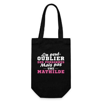 On peut pas oublier une Mathilde prénom fille - Sac à bouteille - noir - Devant
