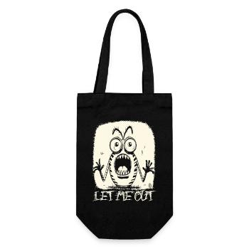 Un insecte de dessin animé crie : Laisse-moi sortir ! - Sac à bouteille - noir - Devant