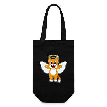 Cat Angel Wings - Gift Bag for Bottles - black - Front