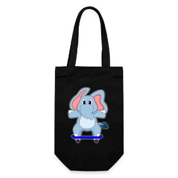 Elephant Skater Skateboard Sport - Gift Bag for Bottles - black - Front