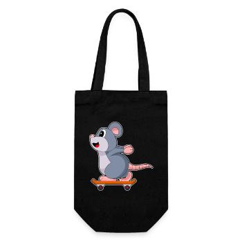 Mouse Skater Skateboard Sport - Gift Bag for Bottles - black - Front