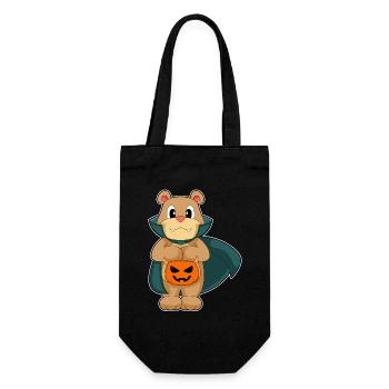 Ours Vampire d’Halloween - Sac à bouteille - noir - Devant