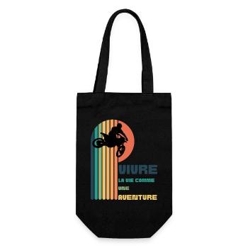 Vivre la Vie comme une Aventure - Moto Cross - Sac à bouteille - noir - Devant