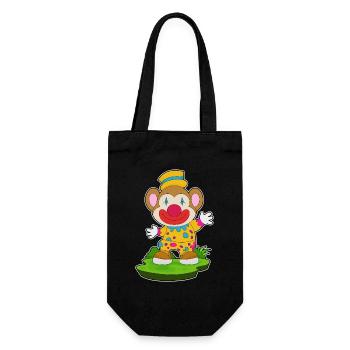 Clown singe - Sac à bouteille - noir - Devant