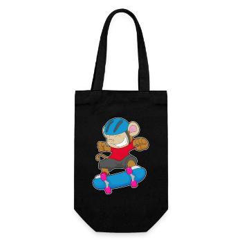 Monkey Skater Skateboard Sport - Gift Bag for Bottles - black - Front