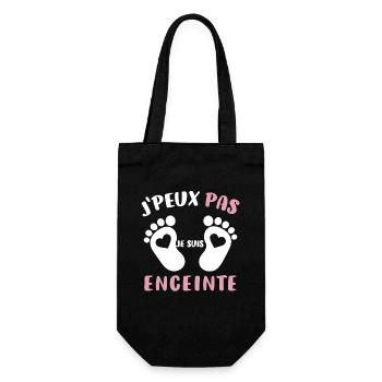 Cadeau Drôle Future Maman Annonce Grossesse - Sac à bouteille - noir - Devant