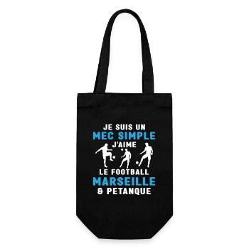 Mec Simple Marseillais Pétanque Amateur Football - Sac à bouteille - noir - Devant