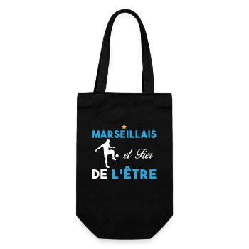 J'aime Marseille Je suis Supporter de Marseille - Sac à bouteille - noir - Devant