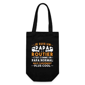je suis un papa routier / humour papa routier - Sac à bouteille - noir - Devant