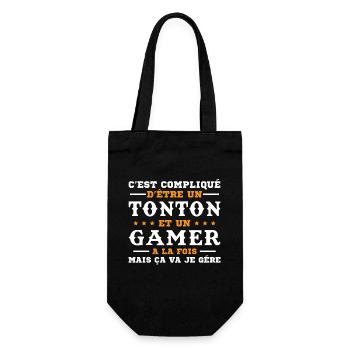 Cadeau pour un oncle console de jeu humoristique - Sac à bouteille - noir - Devant