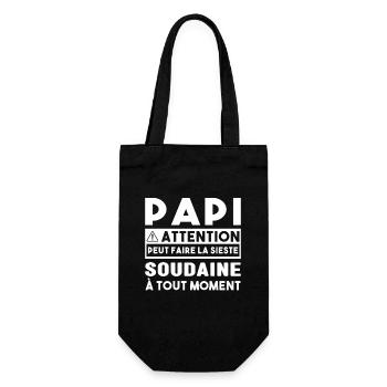 Papi Peut Faire La Sieste Soudaine Grand Pères - Sac à bouteille - noir - Devant