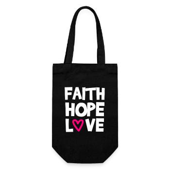 Faith Hope Love - Gift Bag for Bottles - black - Front
