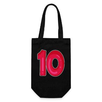 10 - Geschenkbeutel für Flaschen - Schwarz - Vorne