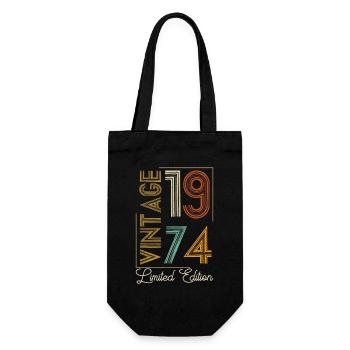 Vintage 1974 Limited Edition Aged to Perfection - Gift Bag for Bottles - black - Front