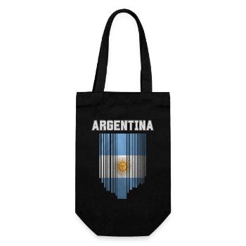 Flagge von Argentinien, Argentinischer Stolz - Geschenkbeutel für Flaschen - Schwarz - Vorne