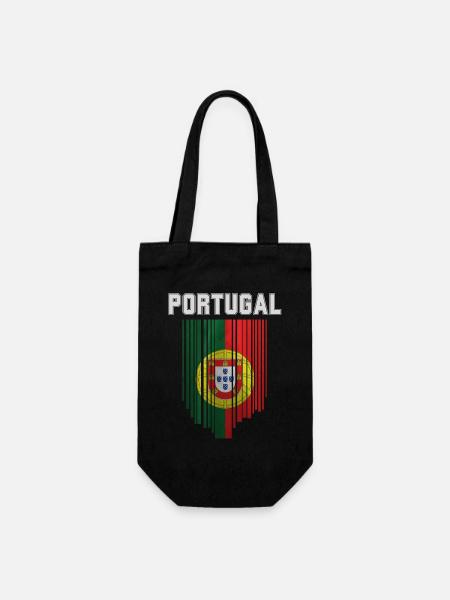 Drapeau du Portugal, fierté portugaise - Sac à bouteille - noir