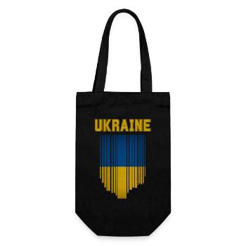 Ukrainian flag, Ukrainian pride - Gift Bag for Bottles - black - Front