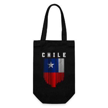 Flag of Chile, Chilean pride - Gift Bag for Bottles - black - Front