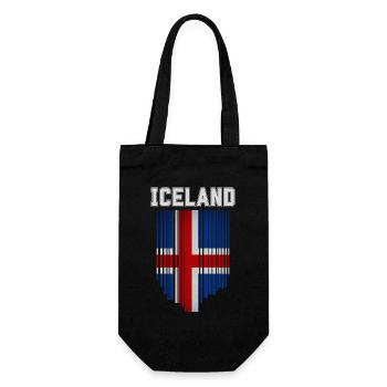 Drapeau de l’Islande, fierté islandaise - Sac à bouteille - noir - Devant