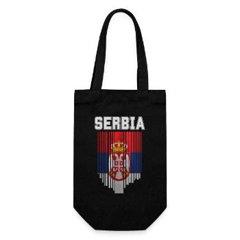 Drapeau de la Serbie, fierté serbe - Sac à bouteille - noir - Devant