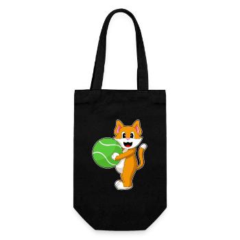 Cat Tennis Tennis Ball Sport - Gift Bag for Bottles - black - Front