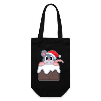 Chapeau de Noël de Souris - Sac à bouteille - noir - Devant