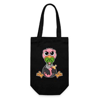 Baby Geier Motiv Aasgeier - Geschenkbeutel für Flaschen - Schwarz - Vorne
