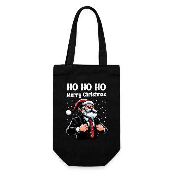 Chief Secret Santa Merry Christmas - Gift Bag for Bottles - black - Front