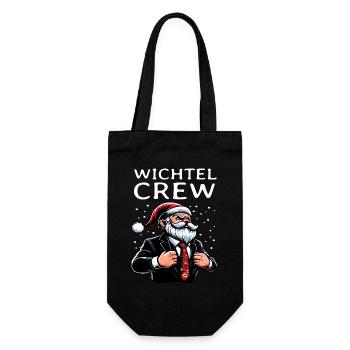 Anzug Wichtel Crew Weihnachts Gnome - Geschenkbeutel für Flaschen - Schwarz - Vorne
