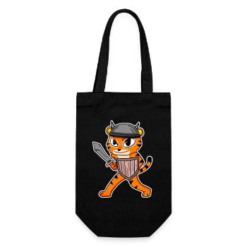 Viking Motif Tiger - Gift Bag for Bottles - black - Front