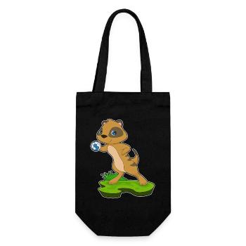Meerkat Handball Player Handball - Gift Bag for Bottles - black - Front
