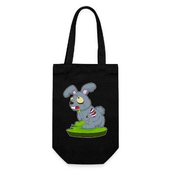 Bunny Halloween Zombie - Gift Bag for Bottles - black - Front