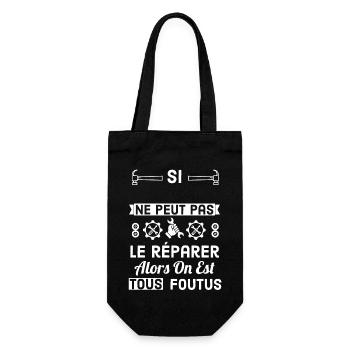 Si ne peut pas le réparer alors on est foutu 1 - Sac à bouteille - noir - Devant
