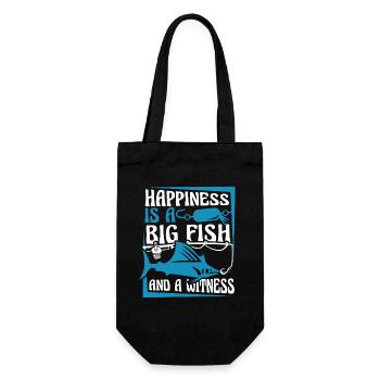 Happiness Is A Big Fish And A Witness - Gift Bag for Bottles - black - Front
