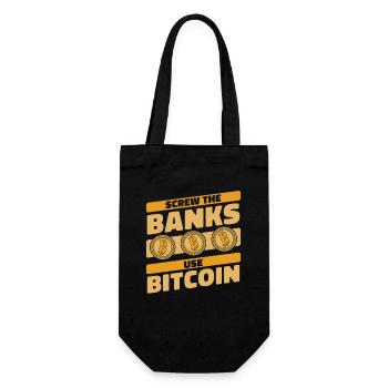 Les banques utilisent Bitcoin Crypto Crypto Crypto - Sac à bouteille - noir - Devant