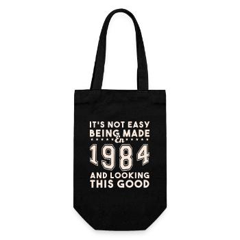 Hergestellt im Jahr 1984 und sieht so gut aus - Geschenkbeutel für Flaschen - Schwarz - Vorne