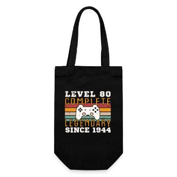Level 80 Complete 1944 Birthday Gift - Gift Bag for Bottles - black - Front