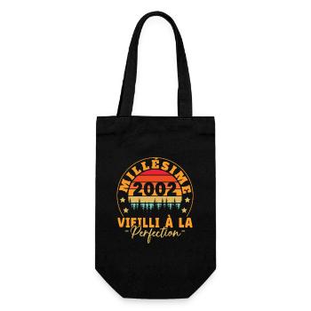 Millésime 2002, Cadeau D'anniversaire Vintage 2002 - Sac à bouteille - noir - Devant