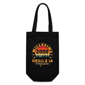 Millésime 2000, Cadeau D'anniversaire Vintage 2000 - Sac à bouteille - noir - Devant