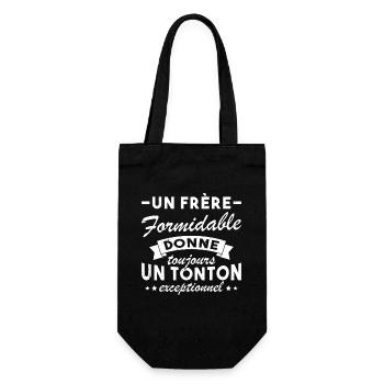 Un frère formidable donne un tonton exceptionnel - Sac à bouteille - noir - Devant