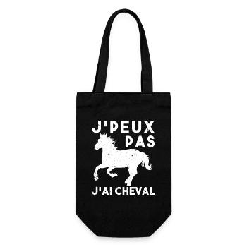 J'Peux Pas J'Ai Cheval Animal Equitation - Sac à bouteille - noir - Devant