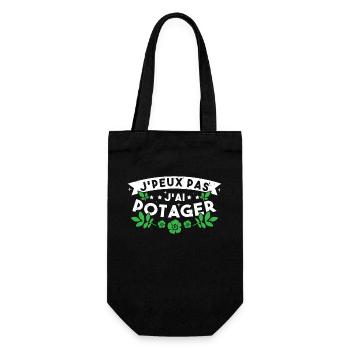 J'Peux pas J'ai Potager Cadeau De Jardinage Drole - Sac à bouteille - noir - Devant