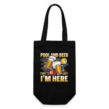 Piscine Et Bière C’est Pourquoi Je Suis Ici Billard - Sac à bouteille - noir - Devant