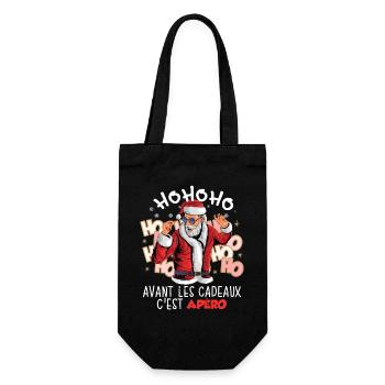 Pull Moche Noël Humour Père Noel Apéro Cadeaux - Sac à bouteille - noir - Devant