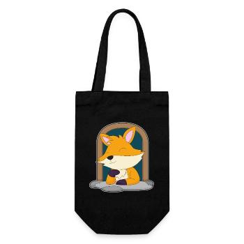 Süßer Fuchs - Geschenkbeutel für Flaschen - Schwarz - Vorne