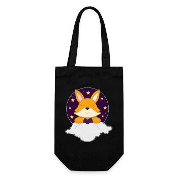 Fox Clouds - Gift Bag for Bottles - black - Front
