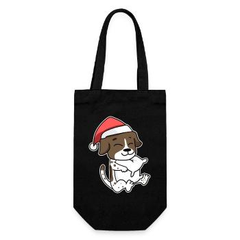 Chien allemand à poil court Animal Noël - Sac à bouteille - noir - Devant