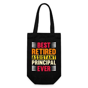 Best Retired Assistant Principal Ever - Geschenkbeutel für Flaschen - Schwarz - Vorne