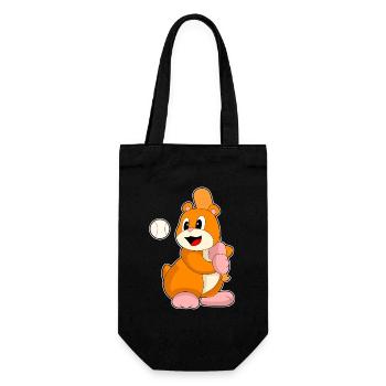 Hamster Baseball Baseball Bat Sport - Gift Bag for Bottles - black - Front